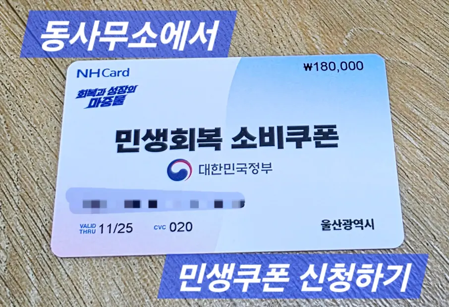 울산 민생회복 소비쿠폰 선불카드